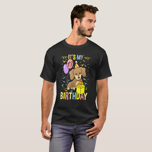 そのマイ13番目の誕生日ダックスシュント Tシャツ (正面フル)