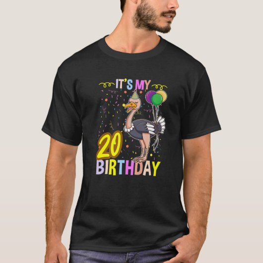 そのマイ20番目の誕生日ダチョウ Tシャツ (正面)