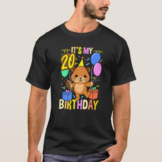 そのマイ20番目の誕生日ビーバー Tシャツ (正面)