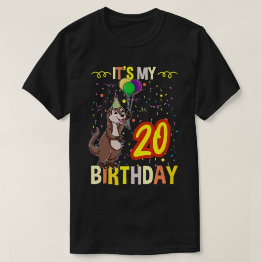 そのマイ20誕生日シーオッター Tシャツ (デザイン正面)