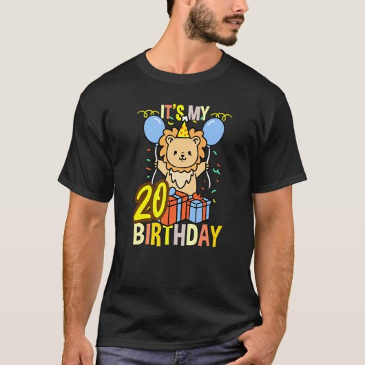 そのマイ20誕生日ライオン Tシャツ (正面)