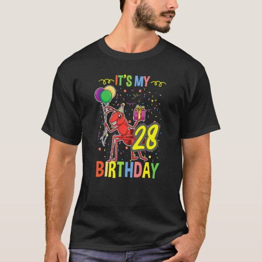 そのマイ28誕生日アリ飼育員 Tシャツ (正面)