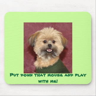そのマウスを下に置き、私と遊んで下さい! マウスパッド