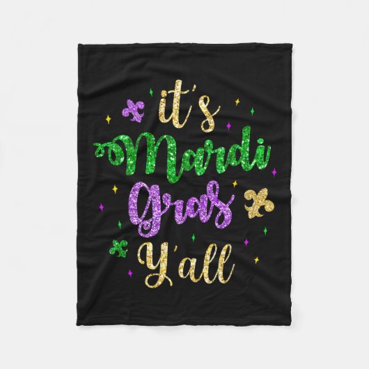 そのマルディグラスオールマルディグラスマスクパーティーの衣装 フリースブランケット (正面)