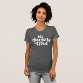 そのモダンターキーサンクスギビングレタリング Tシャツ (正面フル)