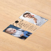 そのモダン後、今2つの写真卒業パーティー アクリル招待状 (レイダウン)