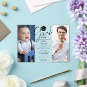 そのモダン後、今2つの写真卒業パーティー アクリル招待状 (インサイチュ (ウェディング))