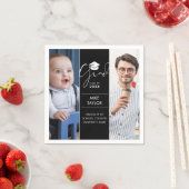 そのモダン後、今2つの写真卒業パーティー スタンダードカクテルナプキン (インサイチュ)