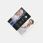 そのモダン後、今2つの写真卒業パーティー スタンダードカクテルナプキン (角)