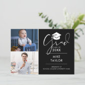 そのモダン後、今2つの写真卒業パーティー 招待状 (スタンド正面)