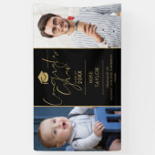 そのモダン後、今2つの写真卒業パーティー 横断幕 (縦)