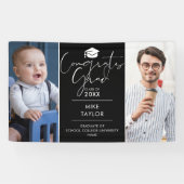 そのモダン後、今2つの写真卒業パーティー 横断幕 (横)