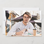 そのモダン後、今3つの写真卒業パーティー 招待状 (裏面)