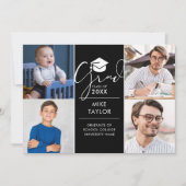 そのモダン後、今4つの写真卒業パーティー 招待状 (正面)