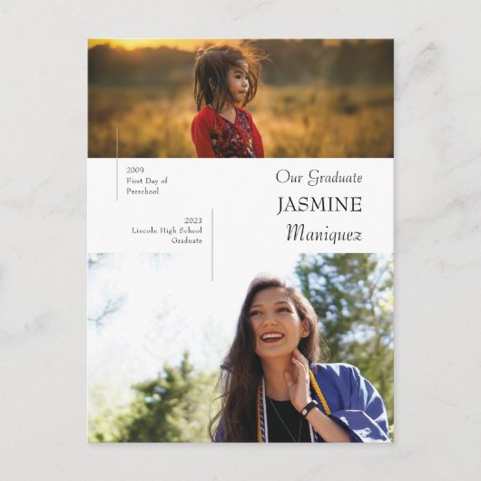 そのモダン後、写真の卒業発表 ポストカード (正面)