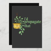 そのユーモアあふれるガーデニング植物愛好家の主張を広めたい、 招待状 (正面/裏面)