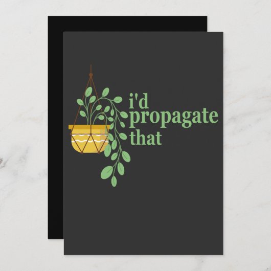 そのユーモアあふれるガーデニング植物愛好家の主張を広めたい、 招待状 (正面/裏面)