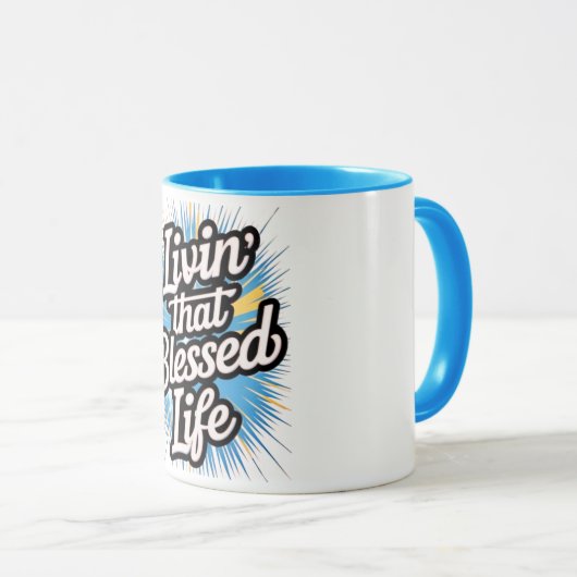 そのライフ賛美コンボマググを持つ マグカップ (正面右)