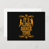 そのラインダンスライン踊り音楽カウボーイギフト ポストカード (正面/裏面)