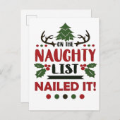 そのリストいけなにクリスマスが書き込まおもしろいれた 案内ポストカード (正面/裏面)