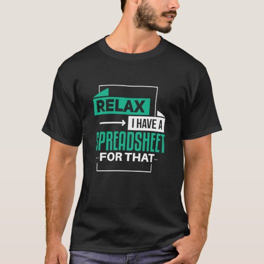 そのリラックス会計の表計算を持っている Tシャツ (正面)