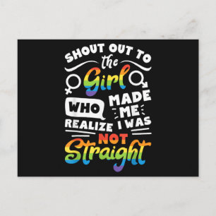 そのレズビアンの女の子にエールを レズビアン プライド LGBT Tシャツ G ポストカード