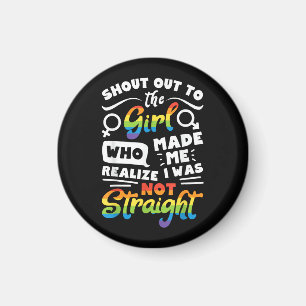 そのレズビアンの女性にエールを レズビアン プライド LGBT Tシャツ G マグネット