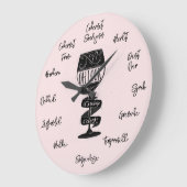 そのワインの時 ラージ壁時計 (傾斜)