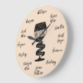 そのワインの時 ラージ壁時計 (傾斜)