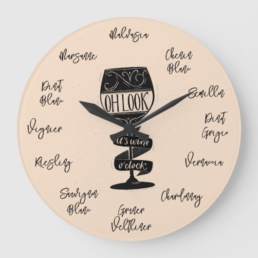 そのワインの時 ラージ壁時計 (正面)