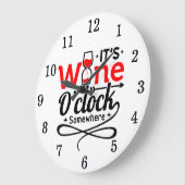 そのワインは大きな時計のどこかで ラージ壁時計 (傾斜)