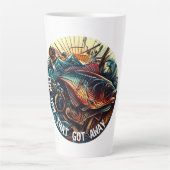 その一得魚釣り カフェラテマグ (正面)