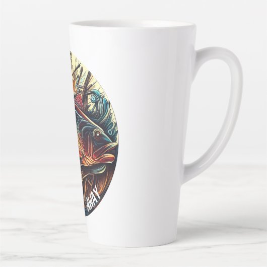 その一得魚釣り カフェラテマグ (右)