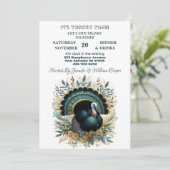 その七面鳥タイムサンクスギビングフローラグリーン植物学 招待状 (スタンド正面)