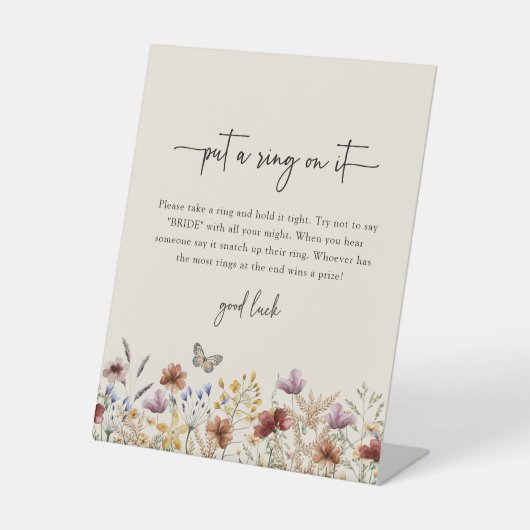 その上にリングや輪をかける 台座サイン (正面)