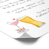 その上にリングを置くブライダルシャワー ポスター (角)