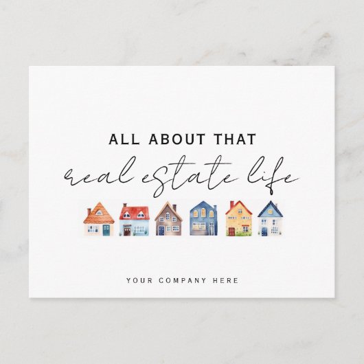 その不動産の実在生活の宣伝 ポストカード (正面)