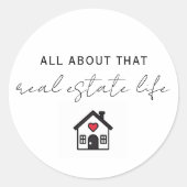 その不動産の実在生活の宣伝 ラウンドシール (正面)