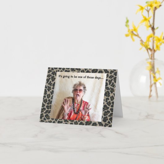 その中の一つになる日おもしろい カード (黄色い花)