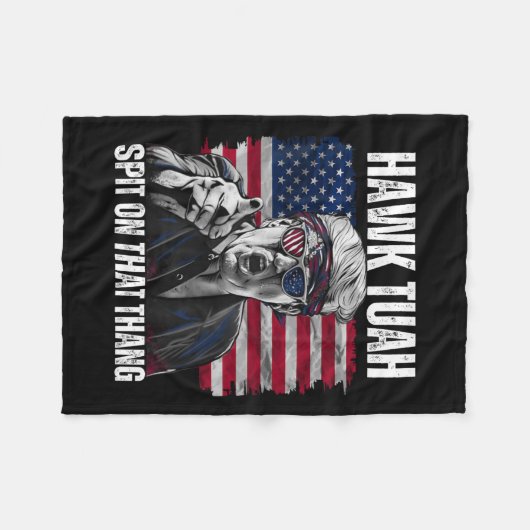 その事に唾を吐おもしろいく フリースブランケット (正面(横))