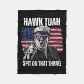 その事に唾を吐おもしろいく フリースブランケット (正面)