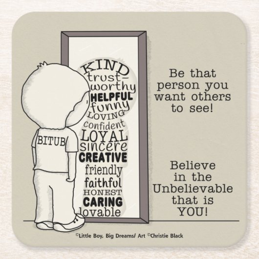 その人である スクエアペーパーコースター (正面)