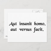 その人は不機嫌か詩を作っている ポストカード (正面/裏面)