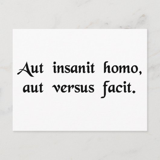 その人は不機嫌か詩を作っている ポストカード (正面)