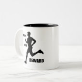 その仕事は報酬ランナーだ ツートーンマグカップ (正面左)