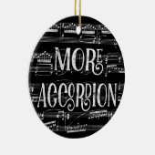 その他のアコーディオンChalkboard -白黒音楽 セラミックオーナメント (右)