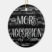 その他のアコーディオンChalkboard -白黒音楽 セラミックオーナメント (左)