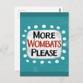 その他のウォンバットはがきをお願い ポストカード (正面/裏面)