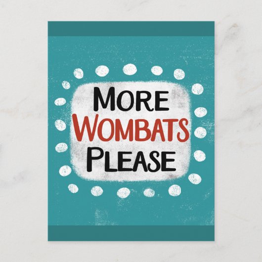 その他のウォンバットはがきをお願い ポストカード (正面)