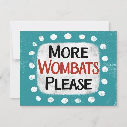 その他のウォンバットはグリーティングカード カード (正面)
